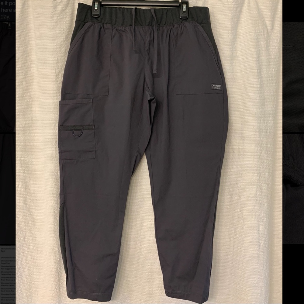 Cherokee Workwear Women’s 6 Pocket Active Mid-Rise Half Jogger Scrub Pant
